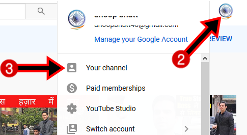 create youtube channel