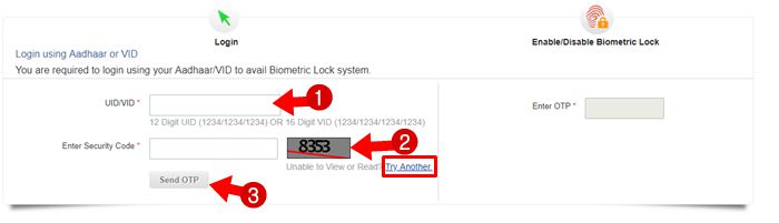 aadhar card biometric lock