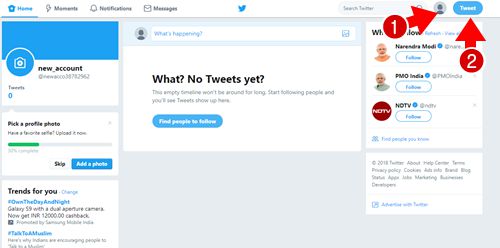 how to open up a twitter account