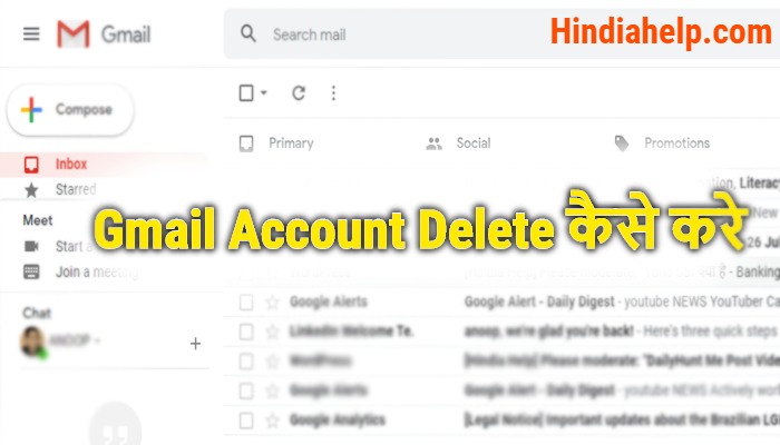 gmail account delete kaise kare